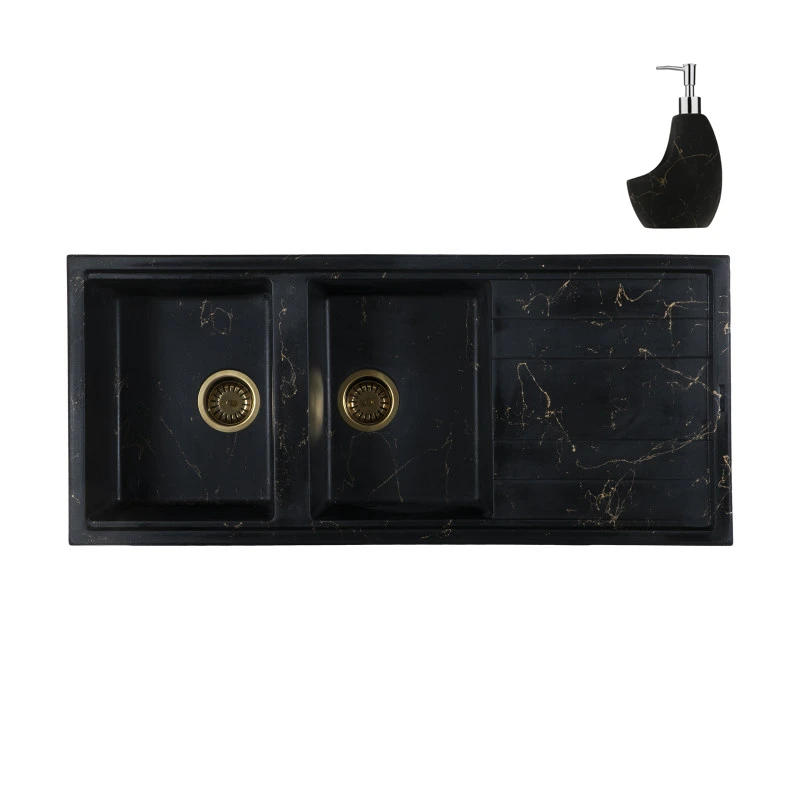 Liguria granite sink with dishwashing liquid tank